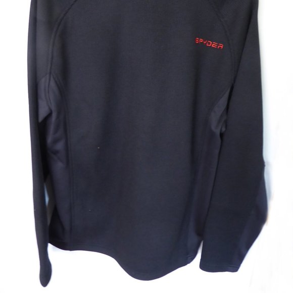 SPYDER BRAND LONG SLEEVE MENS BLACK ¾ ZIPPER LONG SLEEVE JACKET (NEW WITH TAGS) - Picture 13 of 13